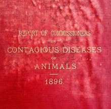 Contagious Diseases In Animals Report Maine 1896 HC 1st Edition Medical E26 - £78.55 GBP