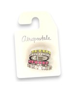 Aeropostale Pink &amp; Green Crystal Stacking Rings, Size 7.5, Set of 4, NWT - €8,64 EUR
