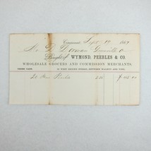 Antique 1867 Wymond Peebles Co Wholesale Grocer Cincinnati Ohio Receipt Invoice - £15.72 GBP
