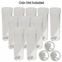 Round Nickel Coin Storage Tubes 21mm by BCW 10 pack - £7.98 GBP
