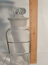 Antique/VTG Glass Apothecary Jar with Lid/Stopper Space for Label image 10