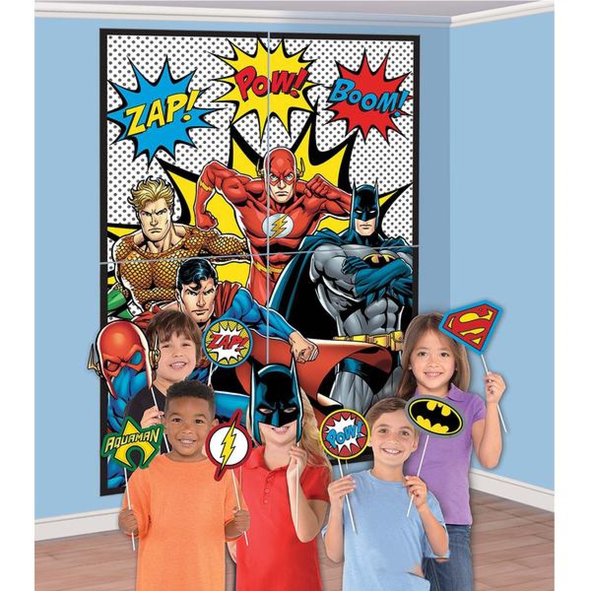 Primary image for Justice League Scene Setters Wall Decoration with Photo Props