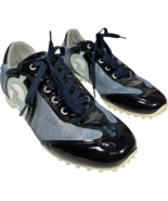 Duca Del Cosma Italia women&#39;s Grey Metallic Patent Leather Golf Shoes si... - $65.47 CAD