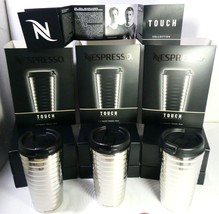 Nespresso Touch 3 Travel Mugs 11 oz, MIC Silver in Brand Box With Sku ,New - £391.56 GBP