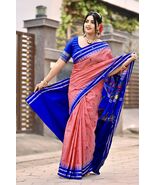 sambalpuri handloom saree dolabadi style temple border wedding silk saree - $332.88