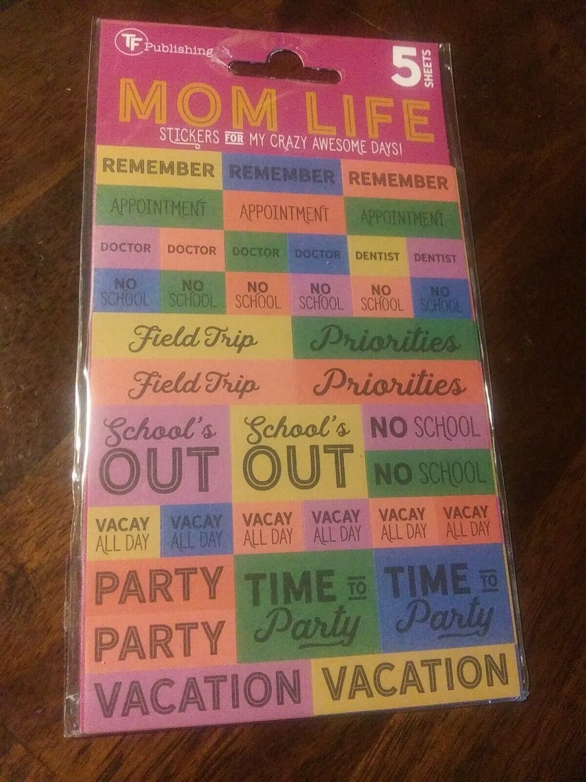 TF PUBLISHING MOM LIFE PLANNING STICKERS PLANNER SCRAPBOOKING EVENTS PLAN - $0.99