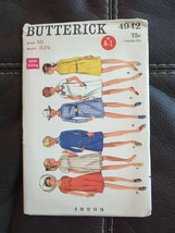 4942 BUTTERICK 1960&#39;s Misses One Piece ALine Dress Sewing Pattern Size 10 UC FF - £18.60 GBP