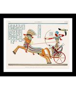 Pharoah in Chariot Egyptian Art Poster Print 20 x 16 in - £18.47 GBP