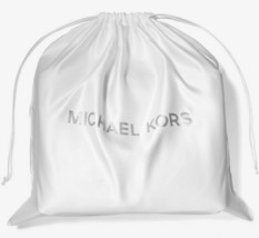Michael Kors X-Large Drawstring Dust Bag Ivory / Silver Logo 21&quot;x21&quot; 35S... - $13.85