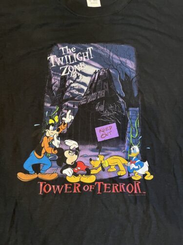 Primary image for Disney Tower Of Terror Mickey Mouse Twilight Zone T-Shirt Men’s XL Vintage 90’s