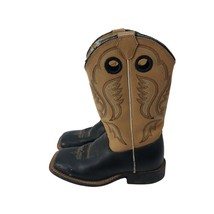 Justin Boys Cowboy Boots Brown Black Rodeo Western Sz 10.5 D - £14.45 GBP