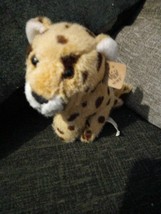 WWF CANON ANNA CLUB BABY BEANIE LEOPARD WILD CAT  approx 6&quot; SOFT TOY PLUSH - $10.80