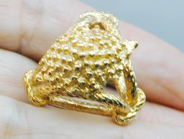 Vintage Gold Tone Mimi Di N Hedgehog Scarf Ring Slide Keeper Clip - £23.69 GBP