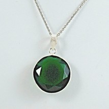 Green Quartz 925 Silver Handmade Pendant Girl Birthstone Beautiful Necklace Gift - £31.16 GBP+