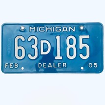 2005 United States Michigan Base Dealer License Plate 63D185 - £13.23 GBP