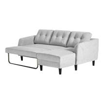 SOFA BED WITH Right Facing Chaise and wood frame - £1,514.48 GBP