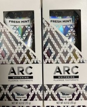 Pack Of 2 ARC Whitening Fluoride Toothpaste FRESH MINT 4.0 oz Exp 10/2024 - £11.64 GBP