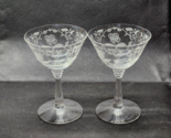 Vintage FOSTORIA NAVARRE Elegant Needle Etched Martini Cocktail Glass - ... - $27.61