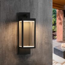 Inoiwel Outdoor Wall Lantern LED Front Porch Light Black 13W 750LM - $57.00