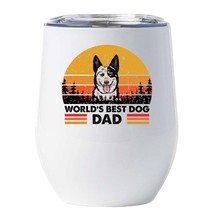 World&#39;s Best Australian Cattle Dog Dad Wine Tumbler 12oz Cup Gift For Dog Lover - £18.44 GBP