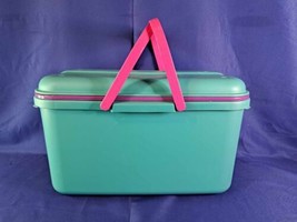 Eagle Craftstor Teal Organizer Tote Container W/ Purple Tray- 19&quot; ACROSS... - $63.98 CAD