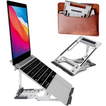2 In 1 Laptop Riser Stand, 6 Angles, 3 Folding Modes,Portable Ergonomic Angled L - £15.72 GBP