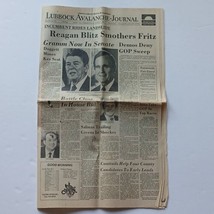 Lubbock Avalanche Journal November 7, 1984 Reagan Blitz Smothers Fritz - $9.49