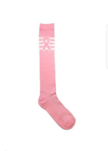 3 PAIRS  Breast Cancer Awareness  WOMENS LADIES Pink Ribbon KNEE HIGH SOCKS - £22.02 GBP