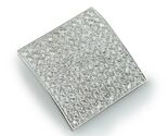 3.50 Carat Diamond 18k White Gold Square Plaque Pendant - $4,659.79