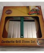 Mr Pizza Cordierite BBQ Grill Stone Set 15&quot; Stone, Peel (Giant Spatula) ... - £38.75 GBP