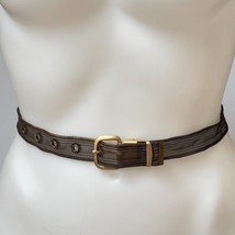 LIMITED Vintage Brown Brushed Metal Mesh Adjustable Belt Women&#39;s Size Large - £15.76 GBP