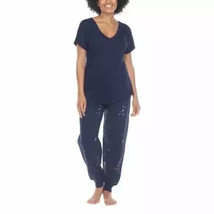 Honeydew Intimates Women&#39;s Plus Size XXL Navy Moon 2 Piece Pajama Set NWT - £9.31 GBP