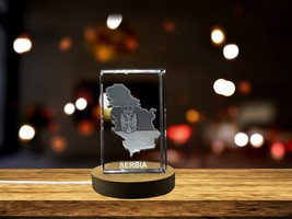 LED Base included | Serbia 3D Engraved Crystal 3D Engraved Crystal Keepsake/Gift - £31.69 GBP+