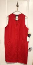 Harve Bernard Red Maxi Dress Size 12 Linen Rayon Sleeveless NWT - £23.55 GBP