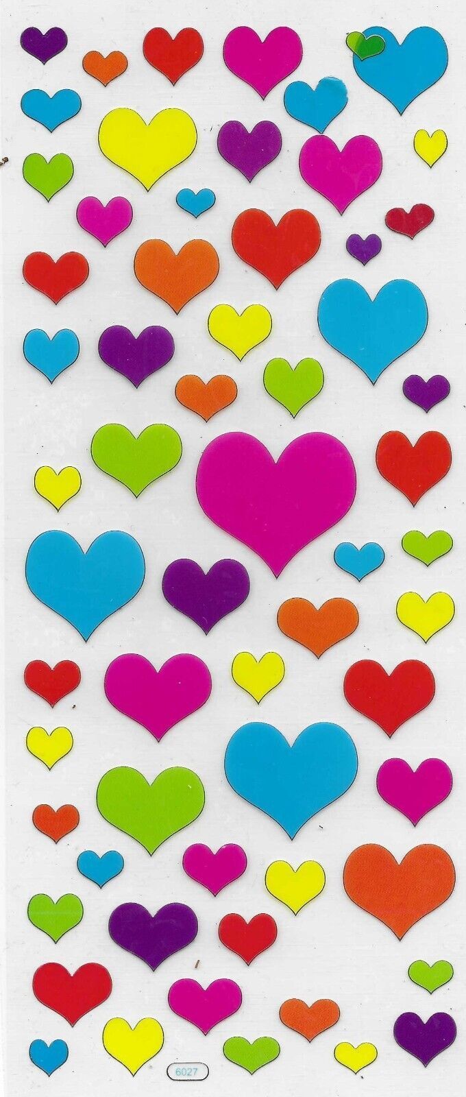 Peel Off Sticker Sheet. Hearts - $1.49