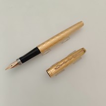 Parker 75 Flamme Gold Plated Fountain Pen Made in France - $246.51