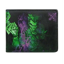 Joker Flipping Cards Bi-Fold Wallet Green - $25.98