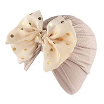 Soft Headwear Cotton Hair Accessories Head Wrap Baby Turban Hat Bowknot Beanies  - £8.28 GBP