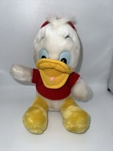 Vtg Disney Parks Duck Tales Huey Red Shirt Plush Stuffed Animal Toy  8.5&quot; - £7.98 GBP
