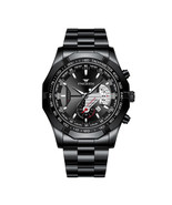 Men’s watch FNGEEN Luxury Fashion Quartz NEW black - £23.83 GBP