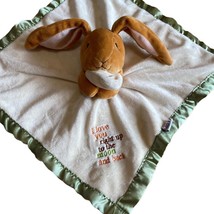 Guess How Much I Love You Baby Lovey Green Bunny Rabbit 13x13&quot; - £17.33 GBP