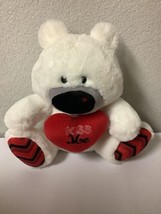 American Greetings White Bear With Heart That Says “Kiss Me” Stuffed Animal - $65.00