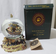 Boyds Bears Mr &amp; Mrs Noah and Co Musical Waterglobe Bearstone - £27.54 GBP