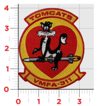 MARINE CORPS VMFA-311 TOMCAT SQUADRON HOOK &amp; LOOP EMBROIDERED PATCH - $39.99