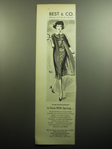 1958 Best &amp; Co. Phyllis de Trano Dress by Georgette Advertisement - $18.49