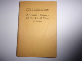 Vintage Little Blue Book No 505 A Short History Of The Civil War by Leo ... - $3.99