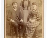 Cabinet Card Family Group 2 Women &amp; a Man by R L Muzzy Savanna Illinois  - $17.82