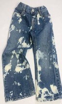 Gymboree Sz 5 Custom Tie Dyed Blue Jeans Denim Boot Cut Distressed Wow! - £13.05 GBP
