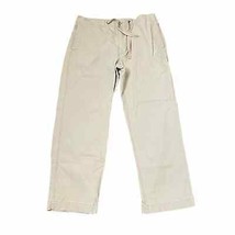 Gap Pants Size Large Tan Mens Pull On Ripstop Fabric Elastic Waist 35X31  - £15.63 GBP