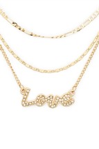Love Crystal Layer Necklace Set - £12.59 GBP